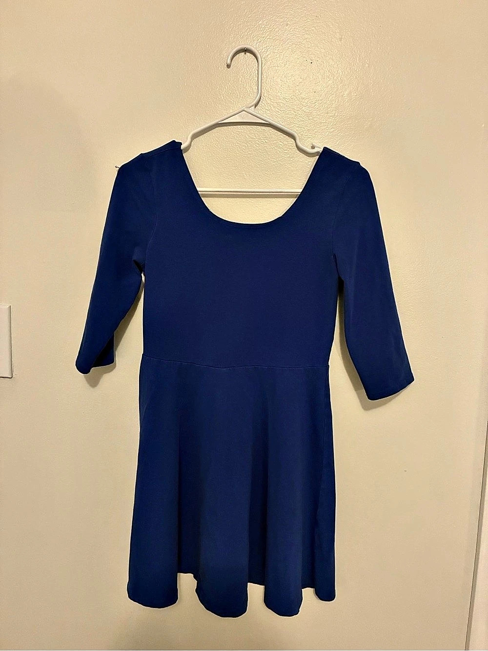Express Blue Long Sleeve Midi Dress Size Small